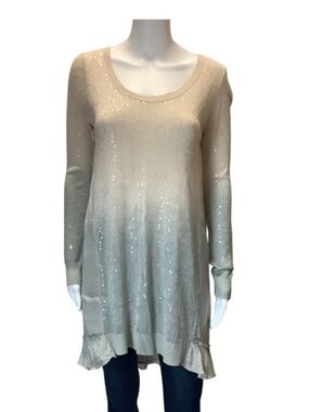 Chan Luu Cream Long Ombre Sweater Size: M